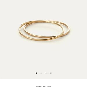 Two Jenny Bird 7” Dane Gold bangles